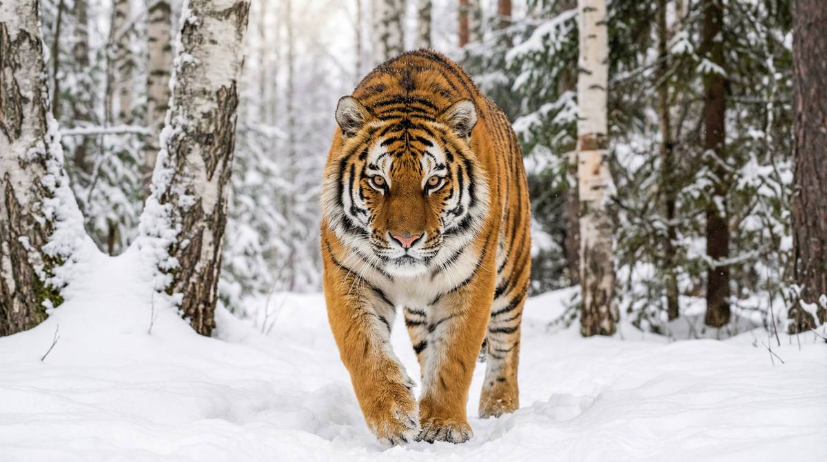 玩物社区老虎视频 - 雪地猛虎